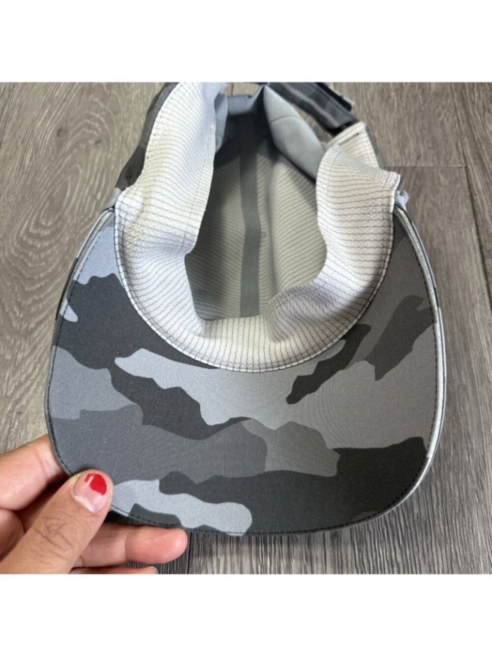 Lululemon Hat Cap Strap Back Camo Gray Hiking Running Outdoors Ladies - Picture 6 of 7